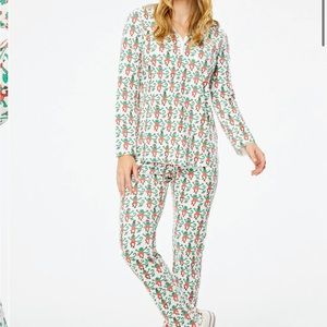 RARE roller rabbit christmas monkey pajamas